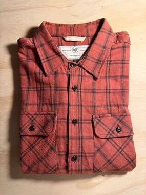 Rogue Territory Rust Red Plaid Button-Up Shirt